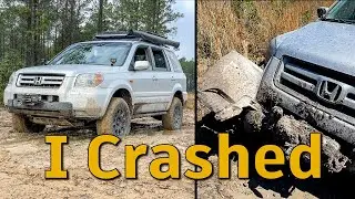 Lifted Honda Pilot Crashes on Overland South Offroad Course