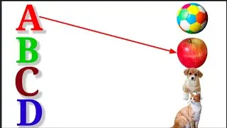 A B C D match | match the later with picture for lkg class | matching letter for kids | abc | ABC |