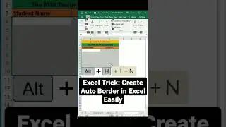 Excel Trick: Create Auto Border in Excel Easily
