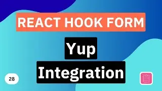 Yup Integration | React Hook Form Tutorial