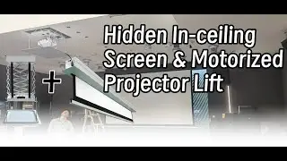 4K Luxury Hidden In-ceiling Screen & Recessed Motorized Projector Lift  #Whatsapp_86_13430377913