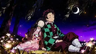 Засыпайте за считанные минуты 🌙 Спокойная музыка с Танджиро и Незуко для расслабления и восстанов...