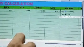 Salary sheet in excel l D.A., HRA, HRA, EXAMOUNT, TAX , GROSS, NET I MS Excel 