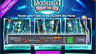 Free Cues In Moon Light Golden Spin | 8 Ball Pool