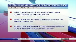 Country Club, MO, man charged with first-degree terrorist threat