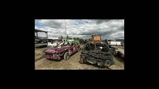 Compact Cars in the Pits of Final Confrontation Demolition Derby #demoderby #demo #demolitionderby