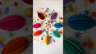 Christmas Lights Garland, Paper Crafts, DIY Christmas Decor, Crafts for Kids, SVG Template #paperart
