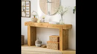 63″ Solid Wood Console Table Review – Rustic Farmhouse Style!
