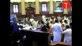 Shoe attack in the Punjab assembly!