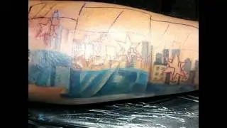 Chicago flag/skyline tattoo @inkeddreams