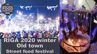 Riga Food street festival 2020, old town | Рига ночной старый город и Фестиваль уличной еды.