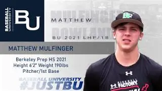 Matthew Mulfinger- (LHP/1B) 2021