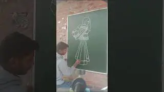 Learn to draw a woman removing a thorn from her foot ✍️#drawingtutorial #art #shorts