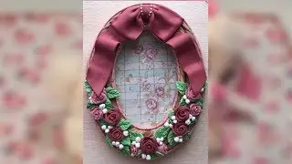 Marco de cuadro en porcelana fria con flores / Portrait frame tutorial with cold porcelain