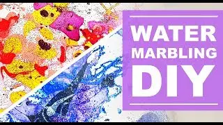 DIY Marbling on a Canvas - Easy Nail Polish Home Decor