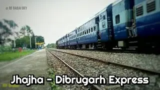 Jhajha - Dibrugarh Weekly Express Via Alipurduar Jn Led By UDL WDM3A Skipping Gulma Railway Station
