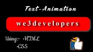 Text animation using only HTML and CSS with source code