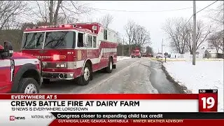 Lordstown crews continue to fight fire at Kibler Dairy Farm