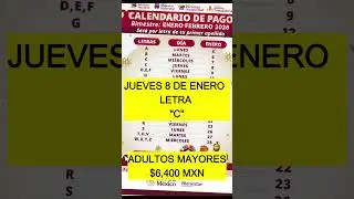 🔴🇲🇽 ULTIMA HORA | PAGO 8 DE ENERO PENSI&Oacute;N ADULTOS MAYORES