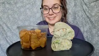 Обертка с курицей &laquo;Цезарь&raquo; и чипсами халапеньо ASMR