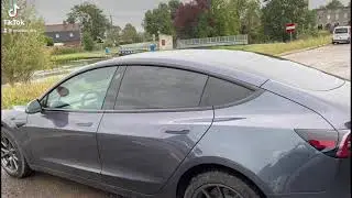TESLA MODEL3 covering gris satin foncé