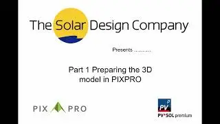 PixPro PVSOL Tutorial Part One