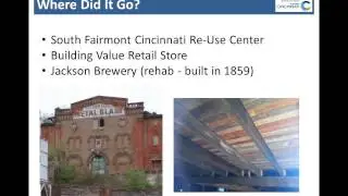 Demolition and Deconstruction to Promote a Sustainable Future -  An Example in Cincinnati Ohio