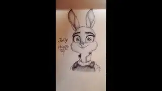 Zootopia Judy hopps art drawing !!