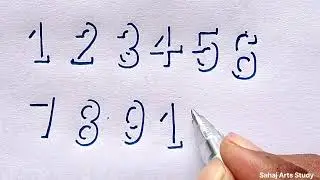 1to 10 Numbers 3d Shadow writing || 3D numbers kaise likhen||