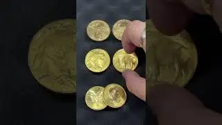 How do real Gold Coins Sound? #gold #coin #collection #buffalo #eagle #maple