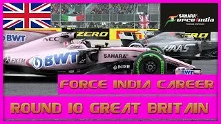 F1 2017 Career Mode Force India - Round 10 Great Britain - Strategy Errors