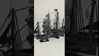🏴☠️ Build Queen Anne&rsquo;s Revenge Check! #3dpuzzle #asmr #unboxing #pirates #ship #satisfying #foryou