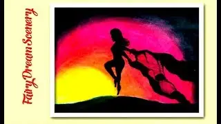 Fairy dream scenery drawing !! step by step oil pastel drawing !! for kids and beginners