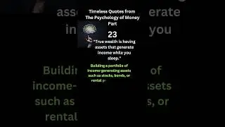 The Psychology of Money: Life Changing Quotes - Part 23 | The Wise Monk | #personalfinance #money