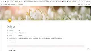 Bible Study Notion Template Overview