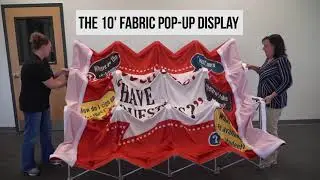 10 foot Fabric Pop up Backdrop  Display Straight