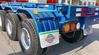 SUNSKY 3 axle skeleton trailer is ready to ship to Tanzania