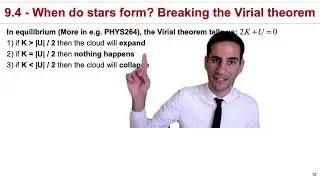 9.4 - The virial theorem, the condition for a cloud to collapse and the Jeans mass