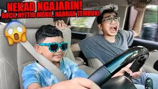 NEKAT NGAJARIN B0CIL NYETIR MOBIL PERTAMAKALI, DIA NGEBUT SAMPAI NABRAK!!! AUTO MARAH BESAR!!!