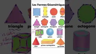 Les formes géométrique 🟠🟥🔺️💠🥰🥰الأشكال الهندسيه باللغه الفرنسيه combien de cotés,combien de sommets
