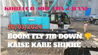 #Boom fly jib down 👇 system  100 ton crawler crane information