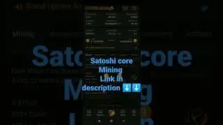 Satoshi core mining app || Core mining|| New launch crypto currency||
