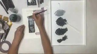 Seibert 2D Design creating an achromatic value scale in acrylic