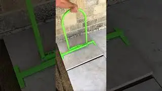Using a Tile Lifting Tool for Easy Solo Installation of Medium-Sized Tiles #construction #shorts