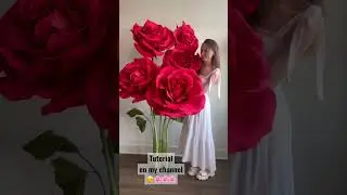 DIY Tutorial How to make Giant Foam Roses Step-by-step on my channel