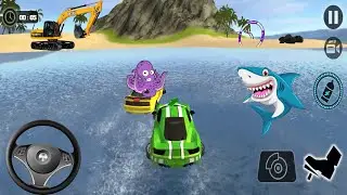 Floating Water Car Driving - Floating Beach Drive Simulator - Android GamePlay #9
