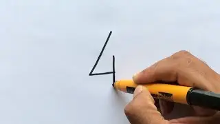How to turn number 4 into Boat Picture | Easy Drawing for Beginners