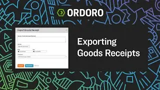 How to Export Goods Receipts in Ordoro | Track Inventory Easily