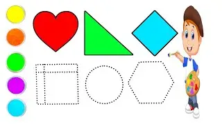 Shapes Song draw for kids | Learn 2D Shapes Song draw For Kids | Shapes name color for Toddlers Kids