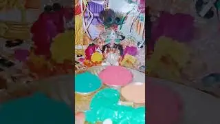 Laddu Gopal ki phoolon ki Holi😊😱😱😍#shorts #viralshorts #youtubeshorts #video @krishnabhqt1980